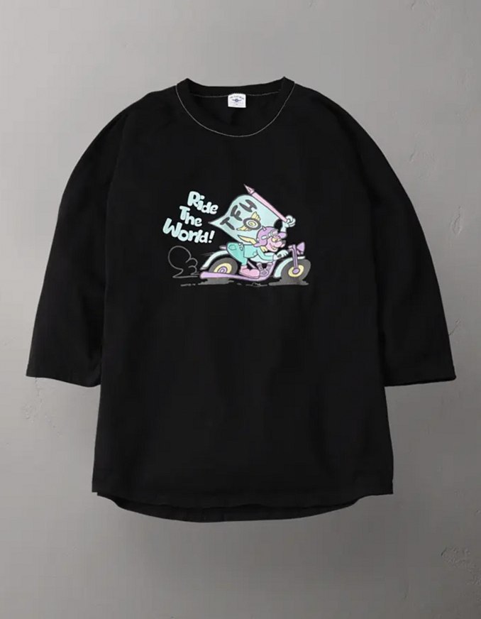 ラグラン 七分袖Tシャツ - 旅人 -