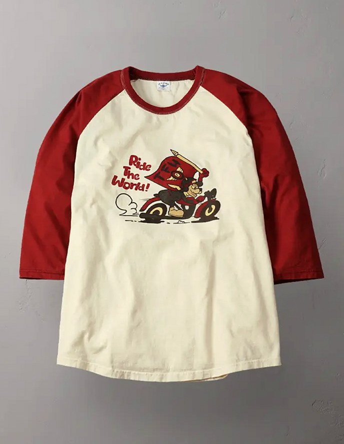 ラグラン 七分袖Tシャツ - 旅人 -