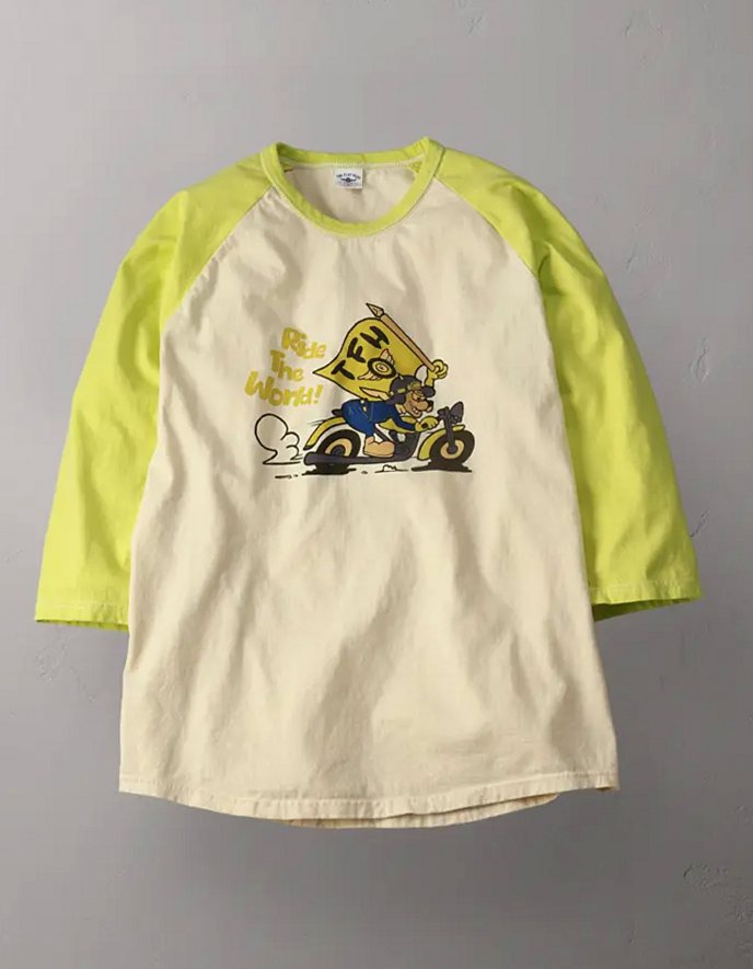 ラグラン 七分袖Tシャツ - 旅人 -
