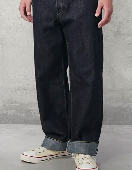 左綾ジンバブエコットン ワイドストレート ジーンズ TM-D111 ¥ 37,400