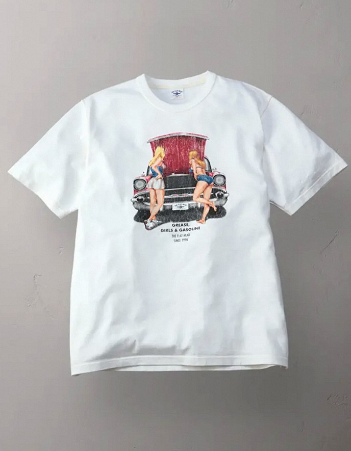 吊り編み Tシャツ - 油と情熱と女 -