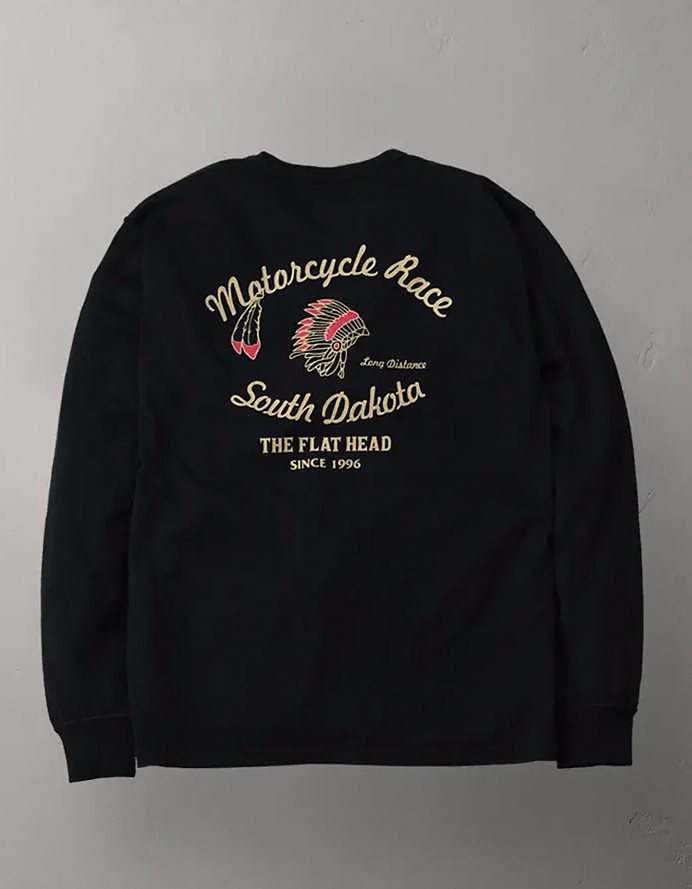 吊り編み ロングスリーブTシャツ - 南風 -