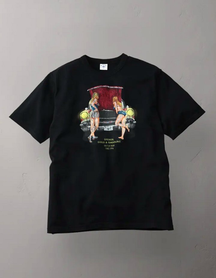 吊り編み Tシャツ - 油と情熱と女 -